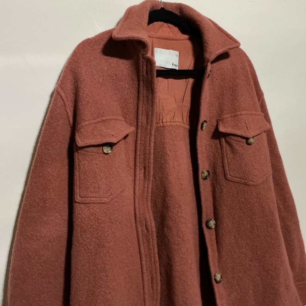 Wilfred Free Rust Wool Shacket Jacket - Button Fr… - image 3